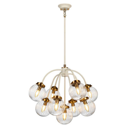 Lampa wisząca Elstead Lighting Cosmos beżowy/złoty DL-COSMOS9