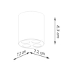 Sollux Lighting Plafon ZOE czarny LED SL.1210