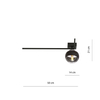 Lampa sufitowa IMAGO 1F BLACK/STRIPE Emibig 1132/1F czarny