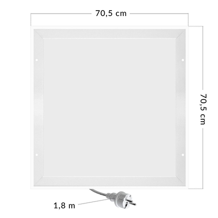 Panel grzewczy Cronos CGL-420 TP GRAFEN sufitowy z ramą LED i termostatem 420W