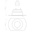 Spot Astro Trimless Round Adjustable 1248024 Matowy Biały