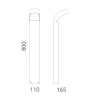 MOLDE 1901 GRAPHITE LED 8W 3000K 80CM
