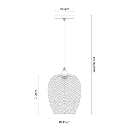 Milagro Lampa wisząca ALMA 1xE27 ML1807 CZARNY