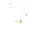 Lampa wisząca TRAKER 1 WH/GOLD Emibig 527/1 biały/złoty
