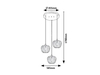 Lampa wisząca Rabalux Monet 3178 chrom