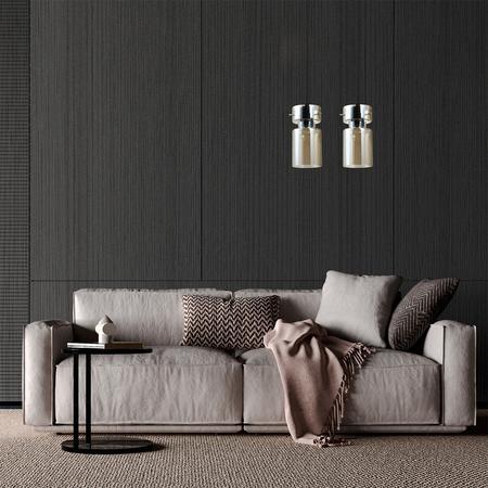 Light Prestige Podwójna lampa wisząca Nivio dymna 2xE27 LP-2811/2L AM