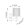 Kinkiet Endon Lighting Britton 51885 chrom