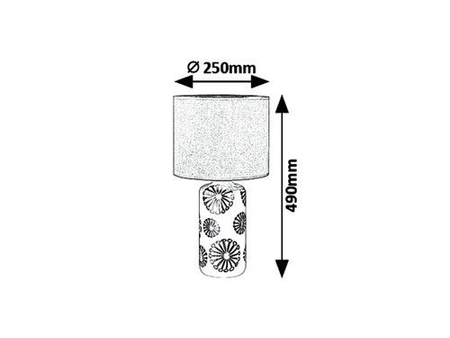 Lampa stołowa Rabalux Ginger 6029 srebrny