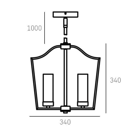 Cosmo Light Lampa wisząca DUBLIN P04148BZ
