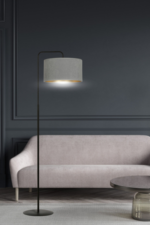 Lampa podłogowa HILDE LP1 BL GRAY Emibig 1050/LP1 czarny/chrom