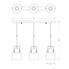 Lampa wisząca Zuma Line Draco A8062-3A czarny/złoty