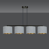 Lampa wisząca HILDE 4 BL GRAY Emibig 1050/4 czarny/chrom
