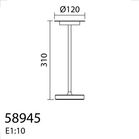 Lampa stołowa SENSE czarny mat LED 5W akumulatorowa przenośna, ściemnianie 3 stopniowe