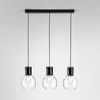 Lampa wisząca AQForm Modern Glass Barrel E27 x 3 Czarny Struktura