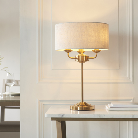 Lampa stołowa Endon Lighting Highclere 110721 mosiądz