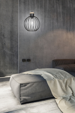 Lampa wisząca BARBADO 1 BLACK Emibig 754/1 czarny