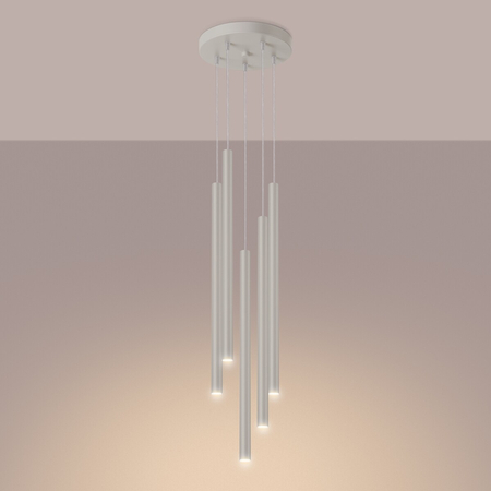 Sollux Lighting Lampa wisząca PASTELO 5P biała SL.1175