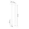 Sollux Lighting Lampa wisząca ZANE 2 szara SL.0966