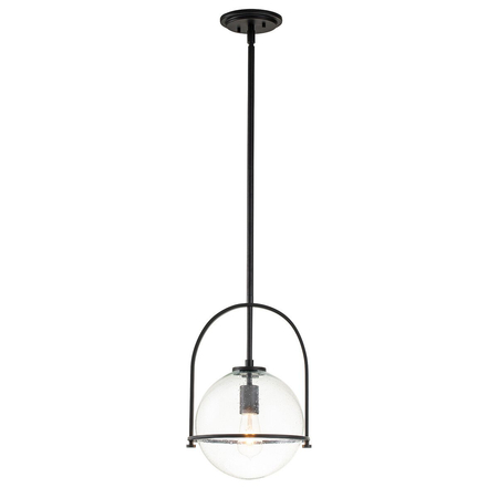 Średnia lampa wisząca Somerset - 1 źródło światła - Czarna Quintiesse QN-SOMERSET-P-C-BK
