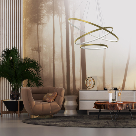 Milagro Lampa wisząca HOOP GOLD 93W LED ML1547 ZŁOTY