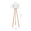 Lampa podłogowa Zuma Line ASZ.1664 PIKO LAMPA PODŁOGOWA NATURALNA/BAMBOO-CREAM