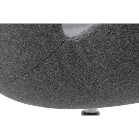 Fotel SWAN WOOL PREMIUM szary - wełna, podstawa stal