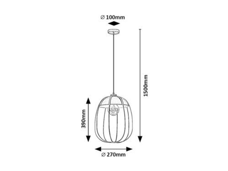 Lampa wisząca Rabalux Svens 72024 czarny matowy