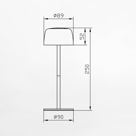 Lampa stołowa Zuma Line ETLED-658-CM POCO LAMPA STOŁOWA KREMOWA/CREAM