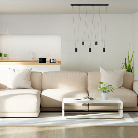 Lampa wisząca Toledo 5xGU10 czarna LP-432/5P BK
