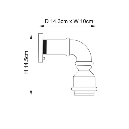 Kinkiet Endon Lighting Pipe 78765 patyna