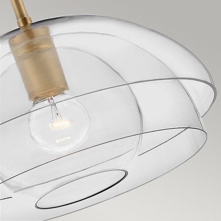 Lampa wisząca / Półplafon Lotus - 1 źródło światła - Stary mosiądz Quintiesse QN-LOTUS-P-HBR