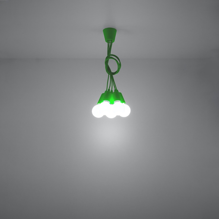 Sollux Lighting Lampa wisząca DIEGO 5 zielony SL.0583