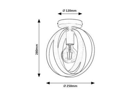 Lampa sufitowa Rabalux Cortado 5359 czarny