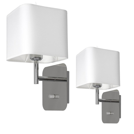 Milagro Kinkiet Napoli 1xE27 Biały / Chrom ML6359 Biel / Chrom