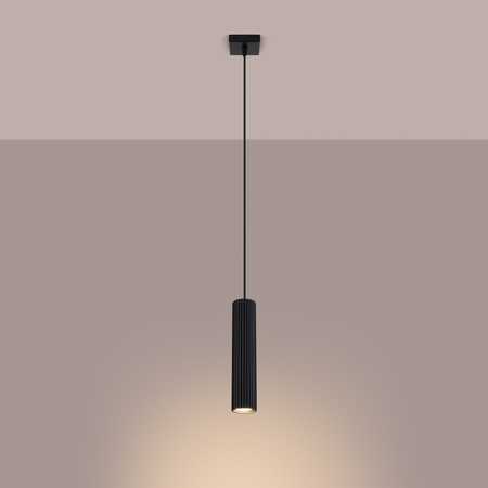 Sollux Lighting Lampa wisząca KARBON 1 czarny SL.1573