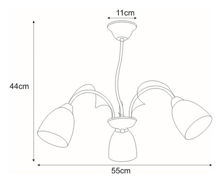 Lampa sufitowa ARON Kaja K-JSL-6218/3 CHR chrom