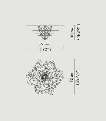 Lampa sufitowa Slamp AURCL00WHT00000000EU Aurora Large White
