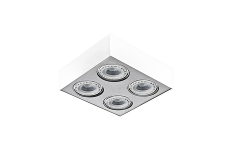 Lampa sufitowa PAULO 4 230V WHITE/ALUMINIUM Azzardo AZ0966 biały