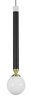 Lampa wisząca Luces Exclusivas UNION LE41810 czarny/mosiądz