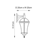 Kinkiet zewnętrzny Endon Lighting Drayton YG-3501 czarny