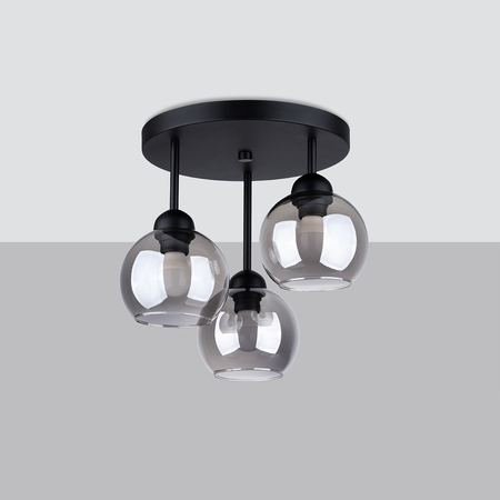 Sollux Lighting Żyrandol ALINO 3 czarny SL.1140