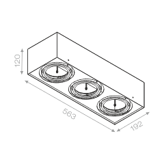 Spot AQForm Squares 111 X 3 Surface Biały Struktura
