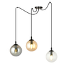 Lampa wisząca GIGI 3 BL MIX Emibig 939/3 czarny/złoty