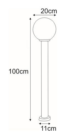 Lampa zewnętrzna ANA Kaja K-LP270-1000 chrom