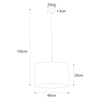 Lampa wisząca SIMONE BLACK Kaja K-4320 czarny