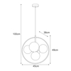 Lampa wisząca Kaja LOGAN K-5369 czarny, bursztynowy