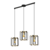 Lampa wisząca Italux Primero PND-44003-3-BK-GD Złoty, czarny mat