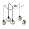 Lampa wisząca GIGI 5 BL GRAFIT Emibig 937/5 czarny
