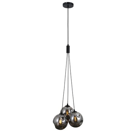 Lampa wisząca Italux Perlos PND-54456-3A-HB-SMG Czarny mat