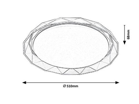 Lampa sufitowa Rabalux Arcadia 3482 popielaty